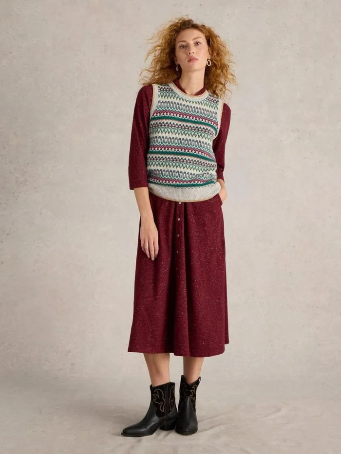 Women FAY SPARKLE WOOL FAIRISLE TANK Grey Multi White Stuff Knitwear