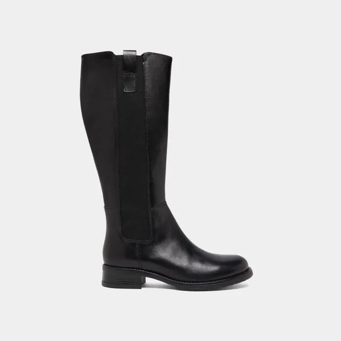 Women Flat Boots With Round Toes Black JONAK Boots Thighhigh Boots