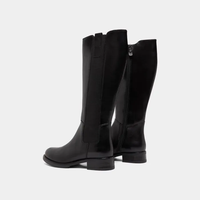 Women Flat Boots With Round Toes Black JONAK Boots Thighhigh Boots
