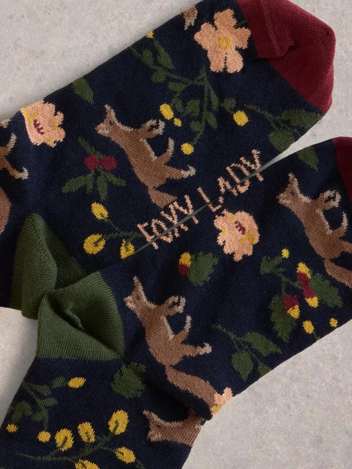 Women Foxy Lady Ankle Sock Navy Multi White Stuff Socks