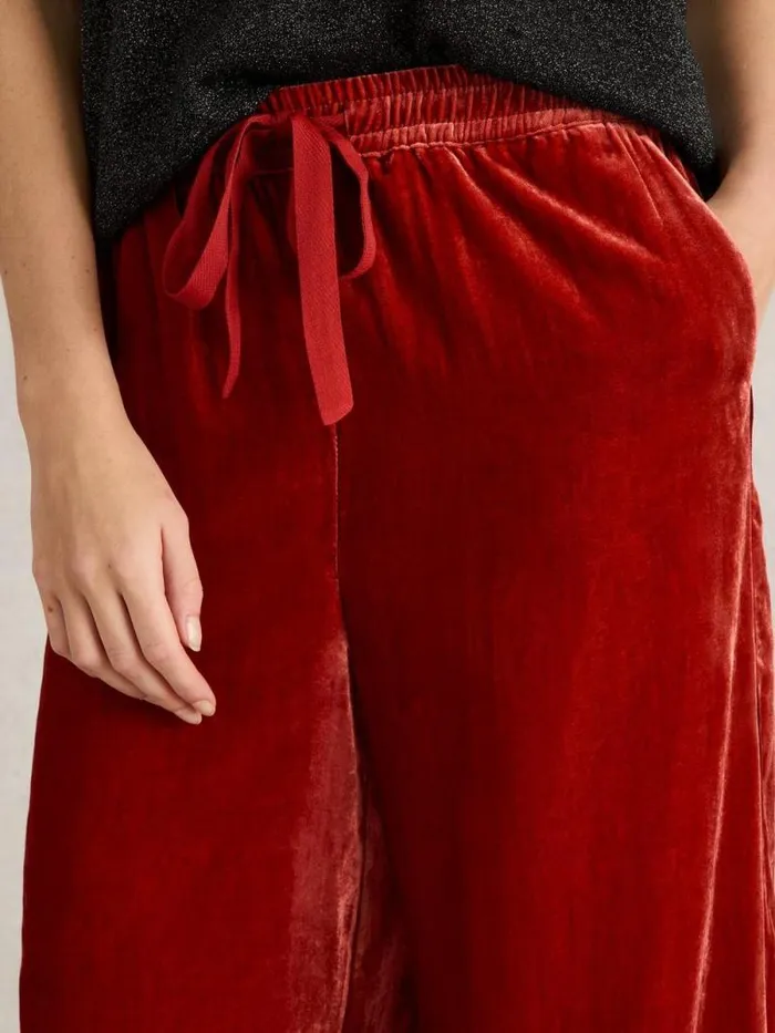 Women Freda Wide Leg Velvet Trouser Dark Orange White Stuff Trousers Women Freda Wide Leg Velvet Trouser Dark Orange White Stuff Trousers
