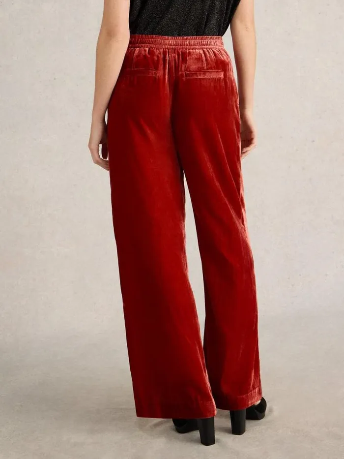 Women Freda Wide Leg Velvet Trouser Dark Orange White Stuff Trousers Women Freda Wide Leg Velvet Trouser Dark Orange White Stuff Trousers
