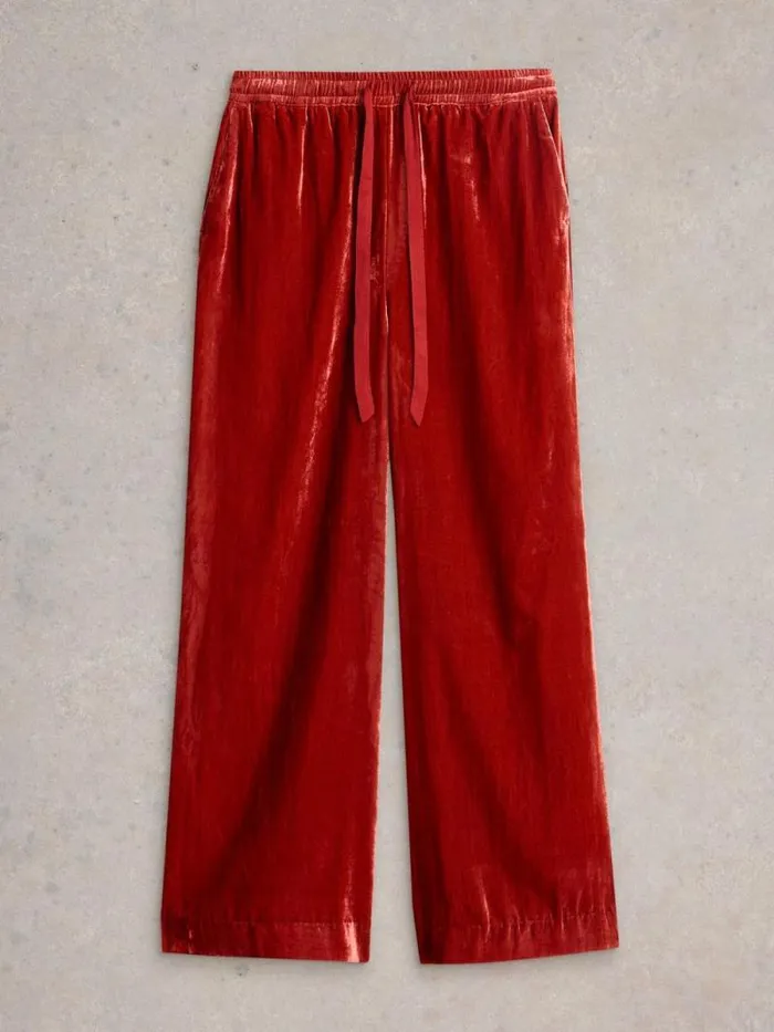 Women Freda Wide Leg Velvet Trouser Dark Orange White Stuff Trousers Women Freda Wide Leg Velvet Trouser Dark Orange White Stuff Trousers