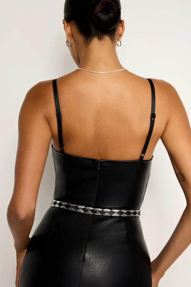 Women GOOD AMERICAN Belts SKINNY WESTERNBELT Black001