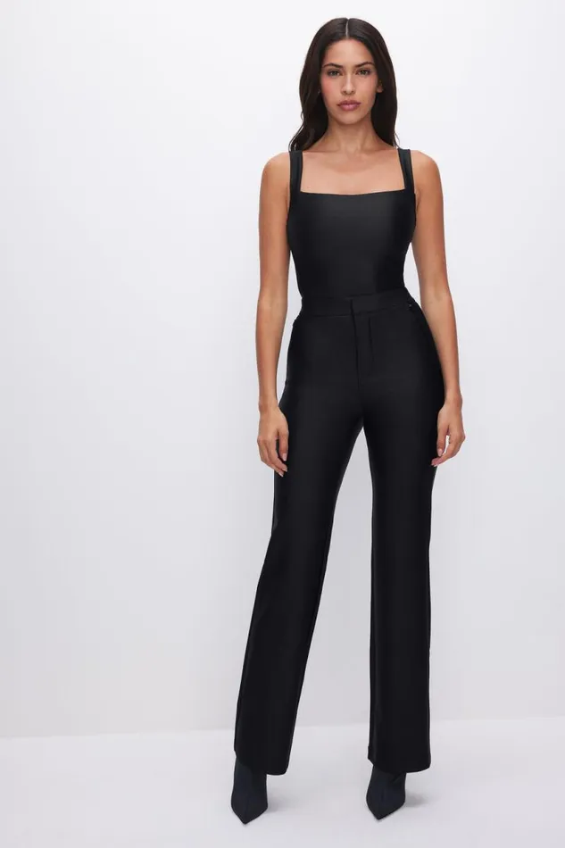 Women GOOD AMERICAN Bodysuits COMPRESSION SHINEBODYSUIT Black001