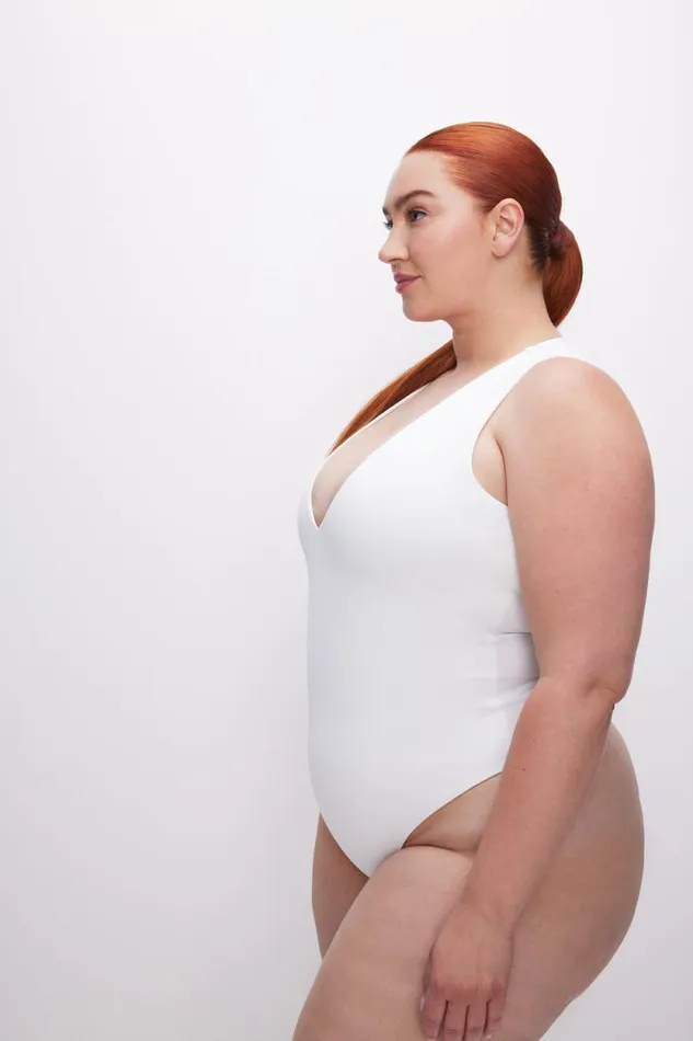 Women GOOD AMERICAN Bodysuits SCUBA DEEP V TANKBODYSUIT White001