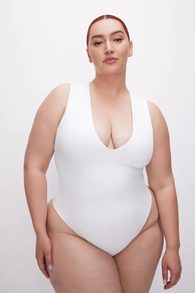 Women GOOD AMERICAN Bodysuits SCUBA DEEP V TANKBODYSUIT White001
