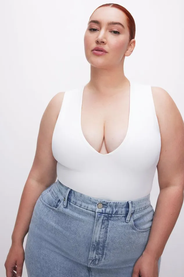 Women GOOD AMERICAN Bodysuits SCUBA DEEP V TANKBODYSUIT White001
