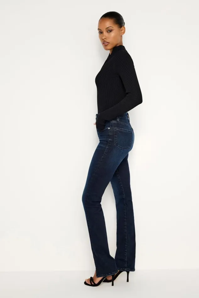 Women GOOD AMERICAN Jeans ALWAYS FITS GOOD CLASSIC SLIM STRAIGHTJEANS Indigo688