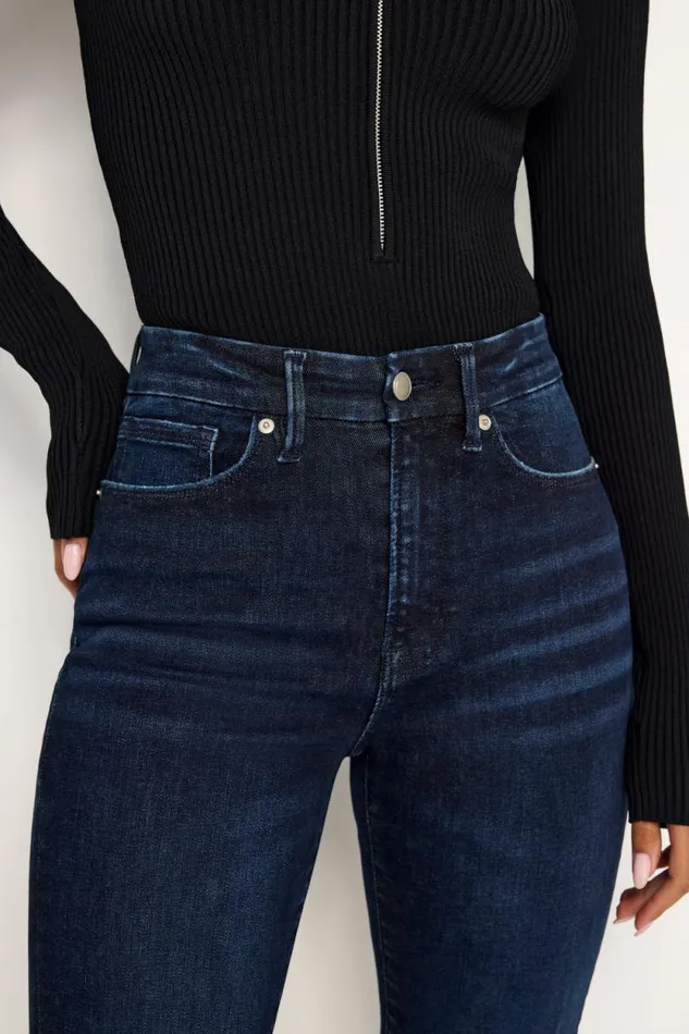 Women GOOD AMERICAN Jeans ALWAYS FITS GOOD CLASSIC SLIM STRAIGHTJEANS Indigo688