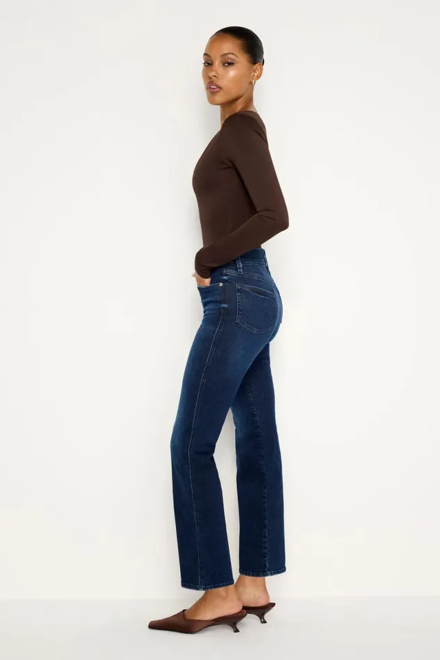 Women GOOD AMERICAN Jeans ALWAYS FITS GOOD CURVE STRAIGHTJEANS Indigo707