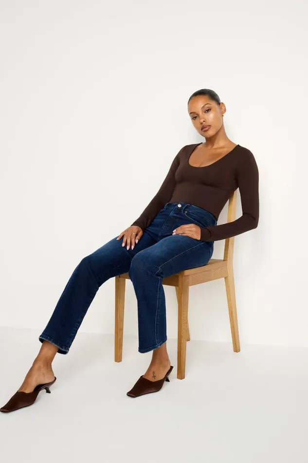 Women GOOD AMERICAN Jeans ALWAYS FITS GOOD CURVE STRAIGHTJEANS Indigo707