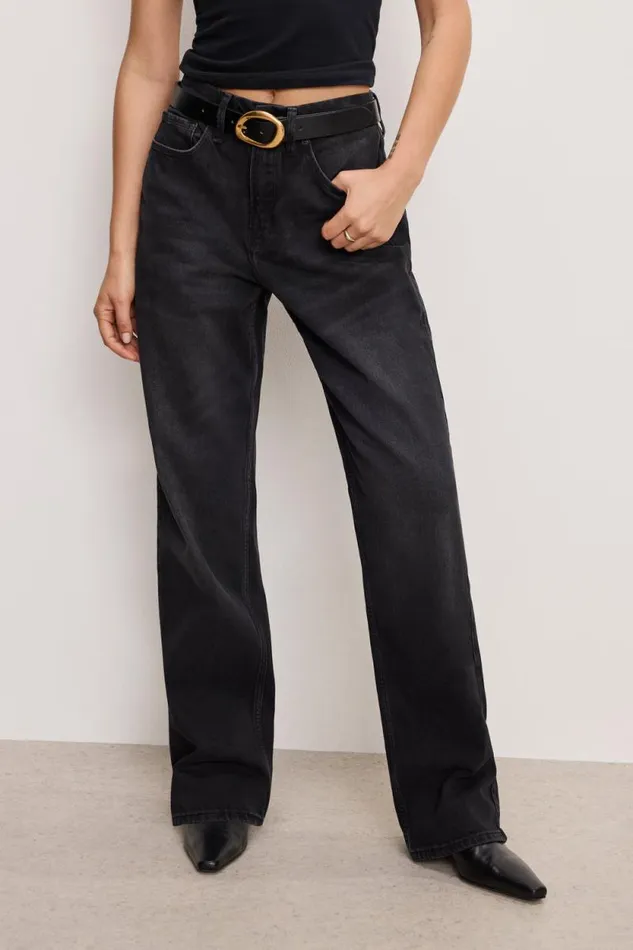 Women GOOD AMERICAN Jeans GOOD 90s RELAXEDJEANS Black348