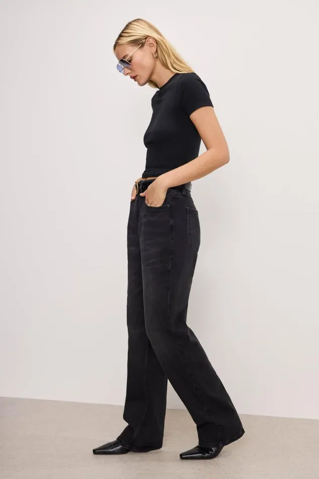 Women GOOD AMERICAN Jeans GOOD 90s RELAXEDJEANS Black348