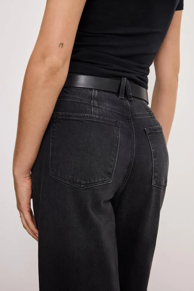 Women GOOD AMERICAN Jeans GOOD 90s RELAXEDJEANS Black348