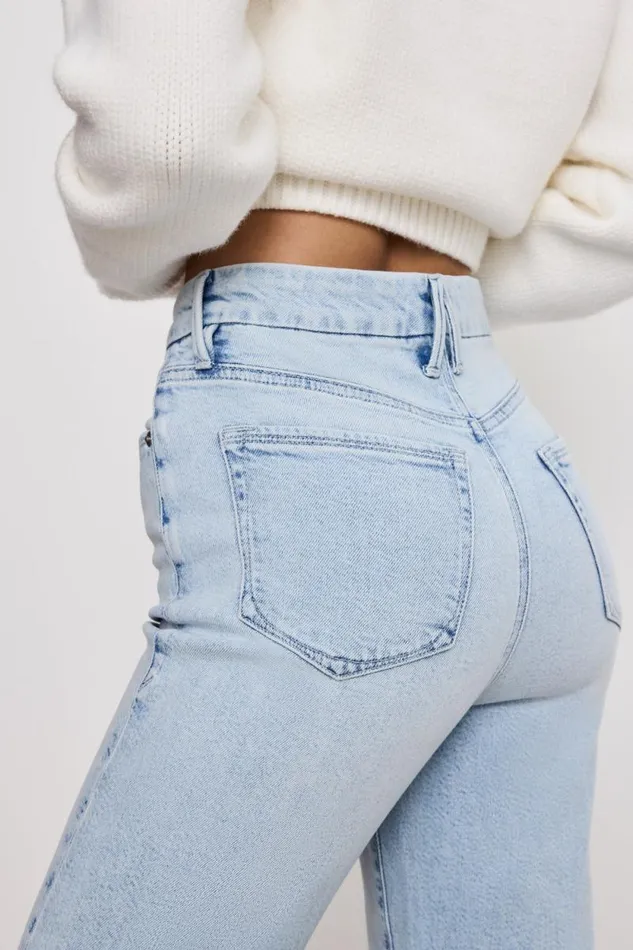 Women GOOD AMERICAN Jeans GOOD BOY STRAIGHTJEANS Indigo753
