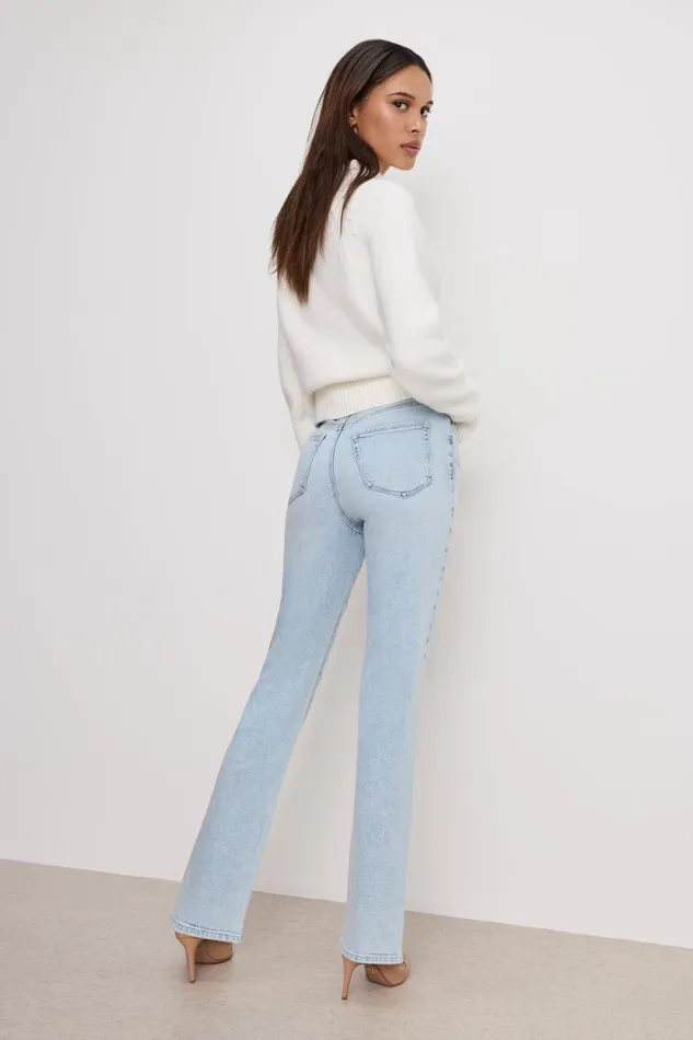Women GOOD AMERICAN Jeans GOOD BOY STRAIGHTJEANS Indigo753