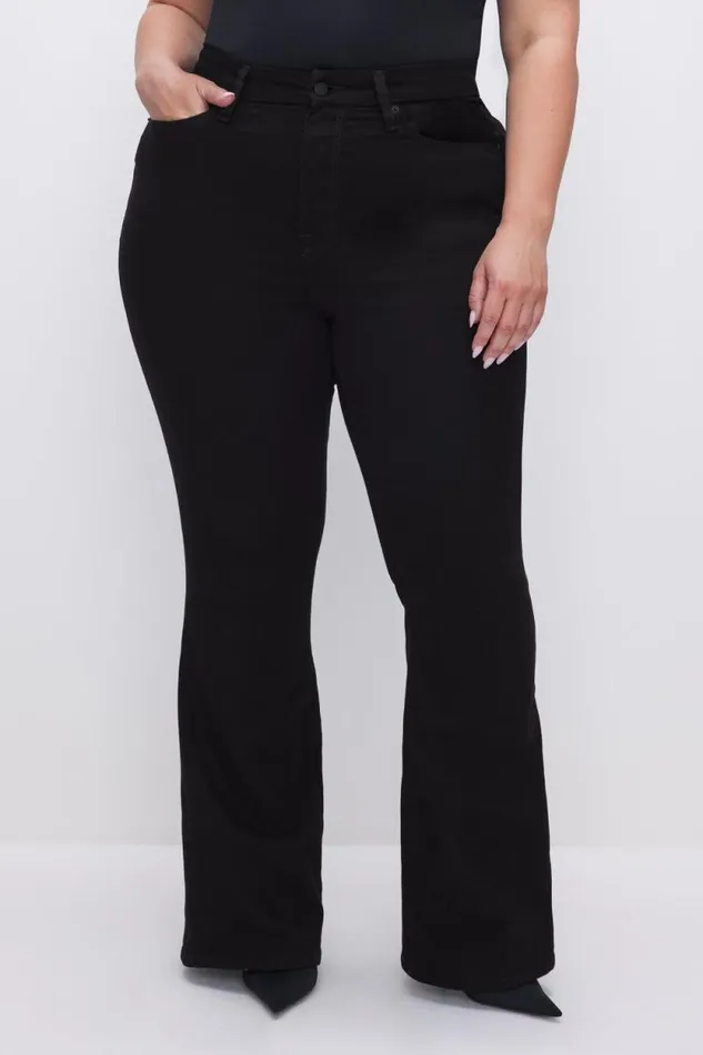 Women GOOD AMERICAN Jeans GOOD LEGS FLARE NEVER FADEJEANS Black001