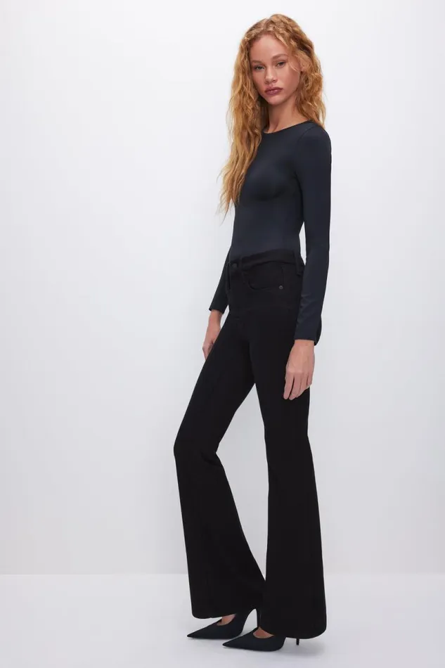 Women GOOD AMERICAN Jeans GOOD LEGS FLARE NEVER FADEJEANS Black001
