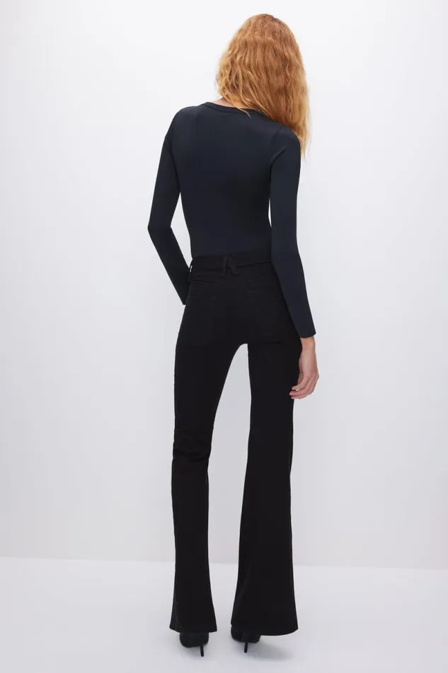 Women GOOD AMERICAN Jeans GOOD LEGS FLARE NEVER FADEJEANS Black001