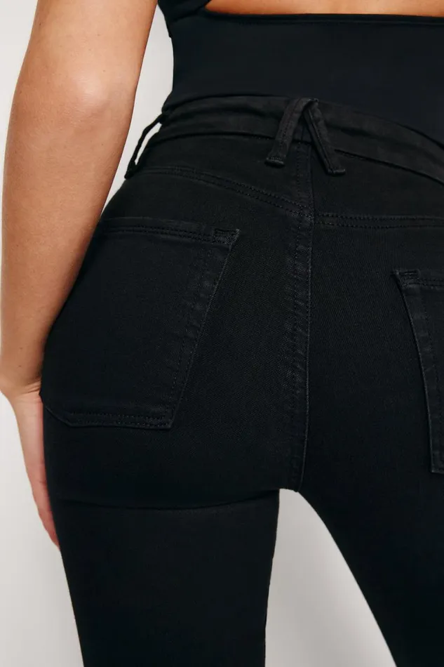 Women GOOD AMERICAN Jeans GOOD LEGS SKINNYJEANS Black001
