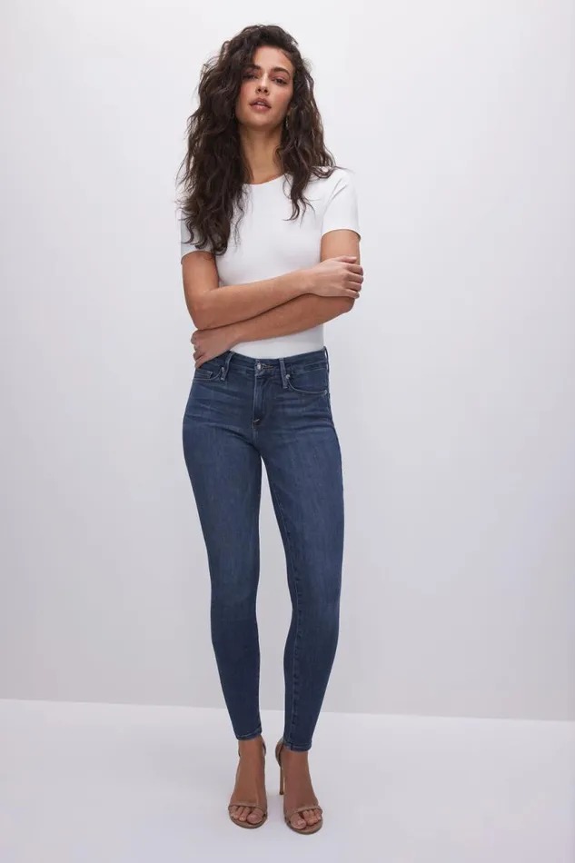 Women GOOD AMERICAN Jeans GOOD LEGS SKINNYJEANS Blue004