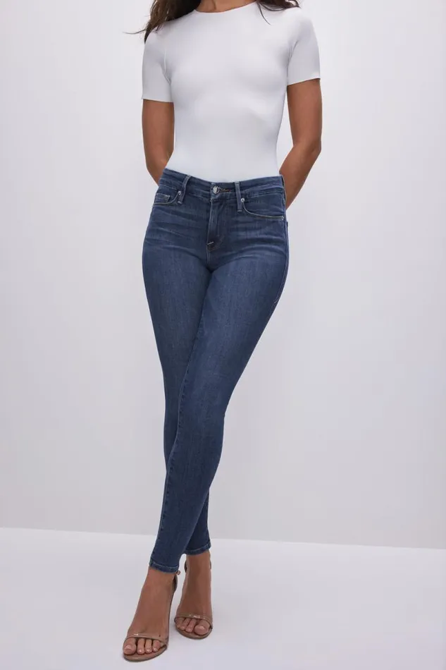 Women GOOD AMERICAN Jeans GOOD LEGS SKINNYJEANS Blue004