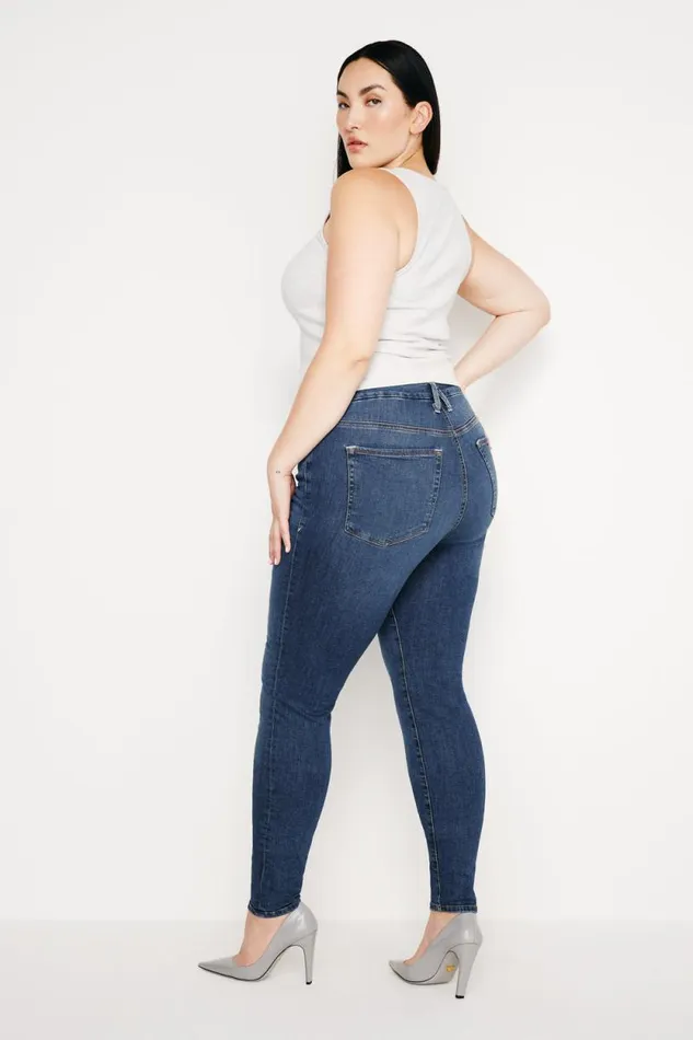 Women GOOD AMERICAN Jeans GOOD LEGS SKINNYJEANS Blue004
