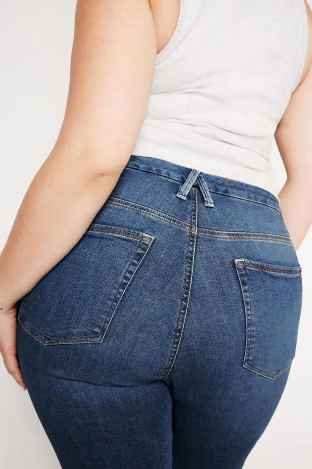 Women GOOD AMERICAN Jeans GOOD LEGS SKINNYJEANS Blue004