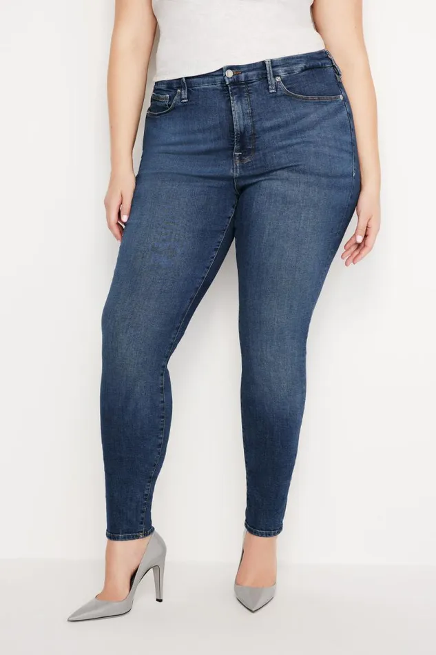 Women GOOD AMERICAN Jeans GOOD LEGS SKINNYJEANS Blue004