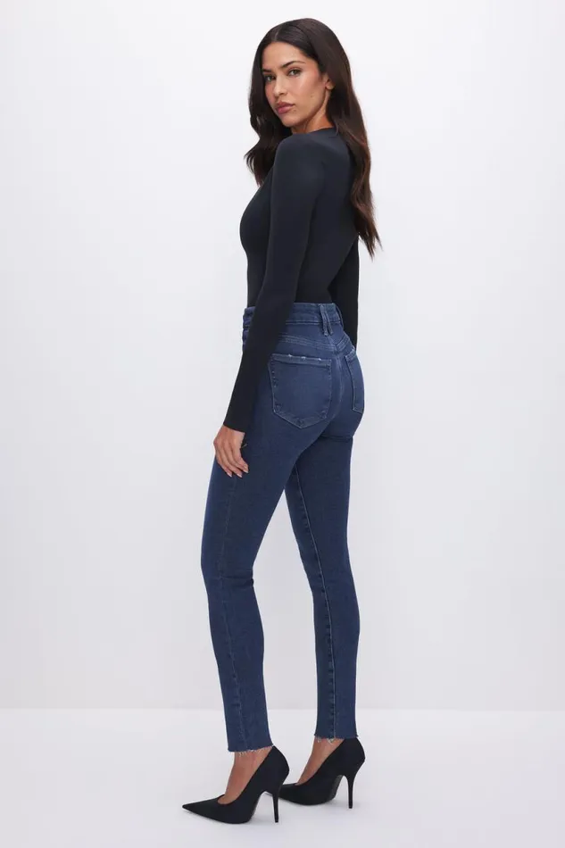 Women GOOD AMERICAN Jeans GOOD LEGS SKINNYJEANS Blue866