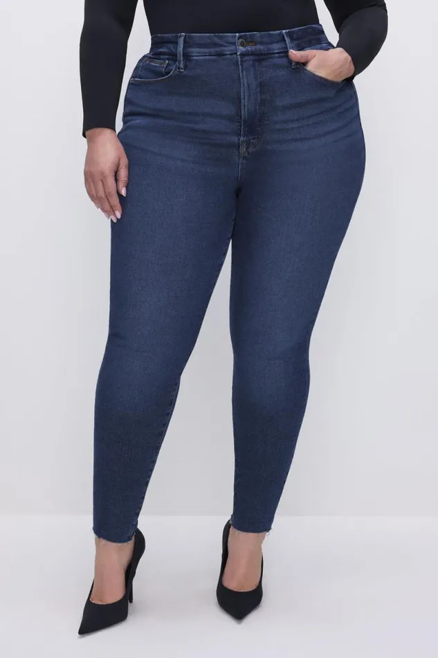 Women GOOD AMERICAN Jeans GOOD LEGS SKINNYJEANS Blue866