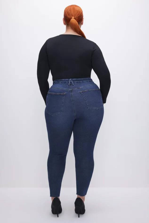 Women GOOD AMERICAN Jeans GOOD LEGS SKINNYJEANS Blue866