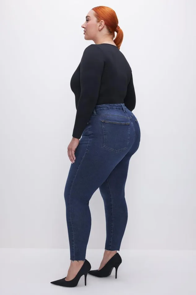 Women GOOD AMERICAN Jeans GOOD LEGS SKINNYJEANS Blue866