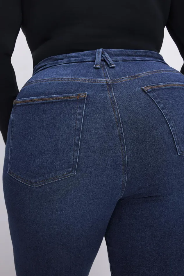 Women GOOD AMERICAN Jeans GOOD LEGS SKINNYJEANS Blue866