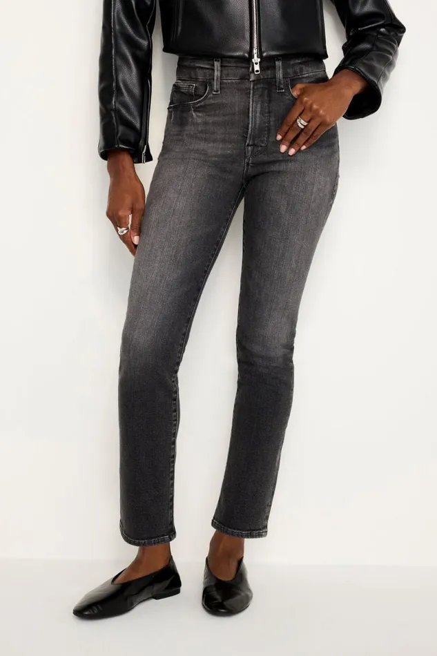 Women GOOD AMERICAN Jeans GOOD LEGS STRAIGHT LIGHT COMPRESSIONJEANS Black266