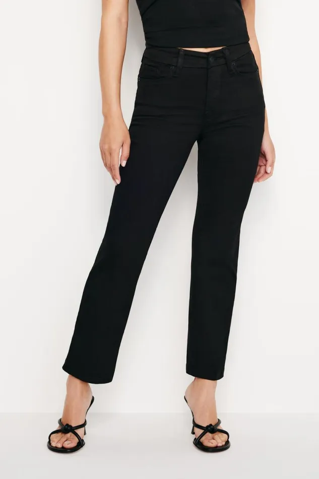 Women GOOD AMERICAN Jeans GOOD PETITE STRAIGHTJEANS Black001