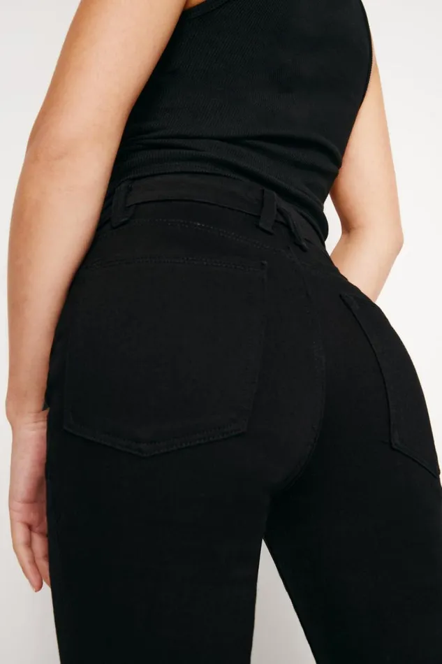Women GOOD AMERICAN Jeans GOOD PETITE STRAIGHTJEANS Black001