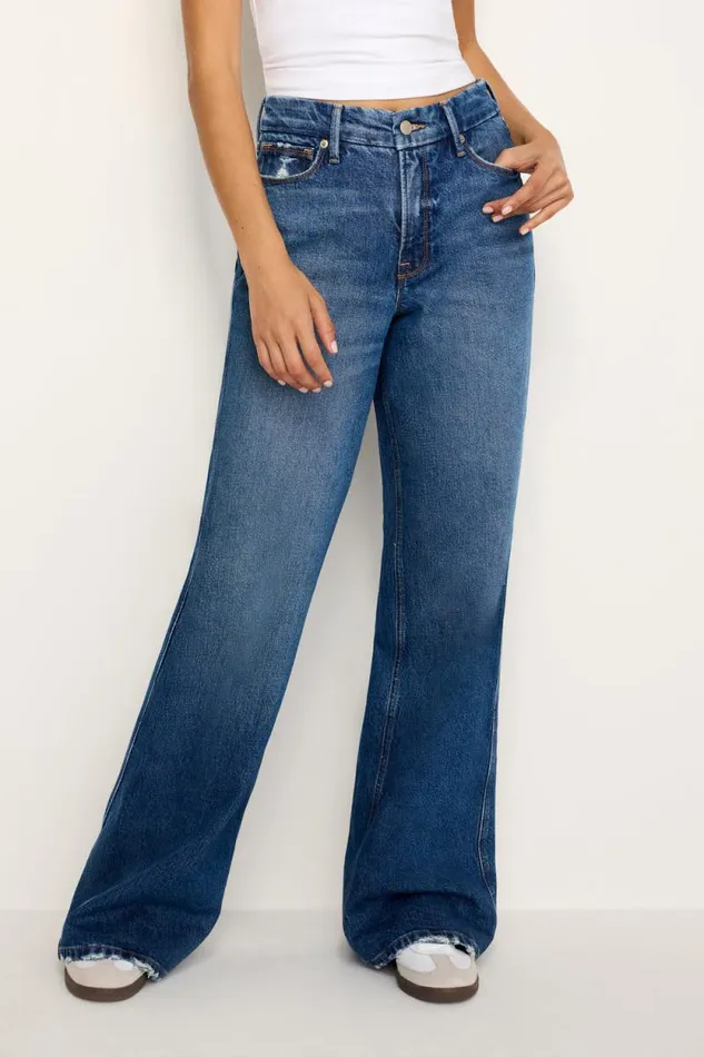 Women GOOD AMERICAN Jeans GOOD SKATE WIDEJEANS Indigo713