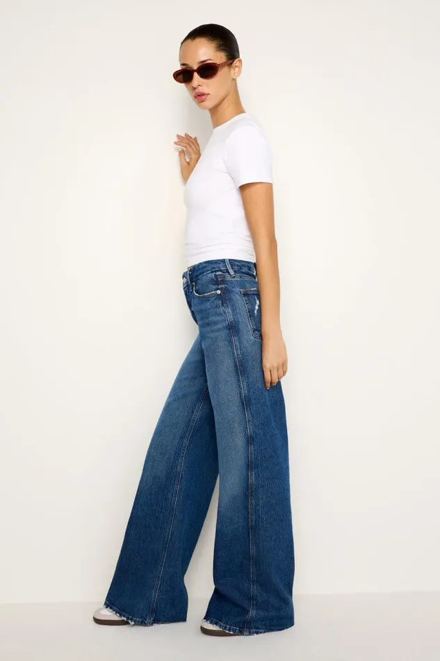 Women GOOD AMERICAN Jeans GOOD SKATE WIDEJEANS Indigo713