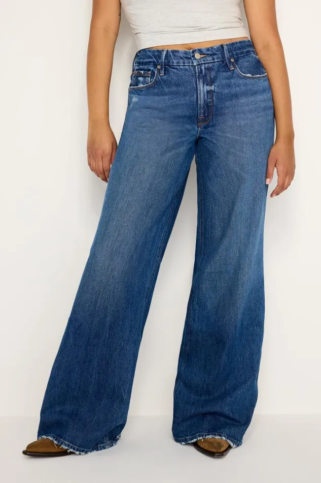 Women GOOD AMERICAN Jeans GOOD SKATE WIDEJEANS Indigo713