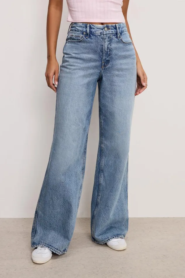 Women GOOD AMERICAN Jeans GOOD SKATE WIDEJEANS Indigo756