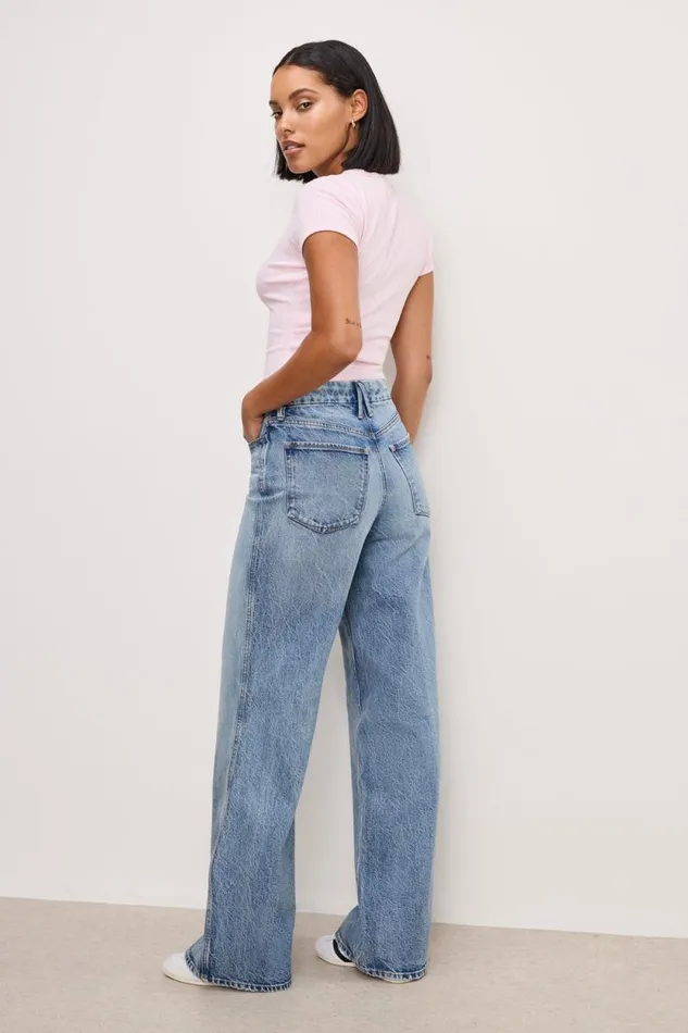 Women GOOD AMERICAN Jeans GOOD SKATE WIDEJEANS Indigo756
