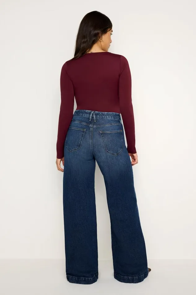 Women GOOD AMERICAN Jeans GOOD WAIST PALAZZOJEANS Indigo759