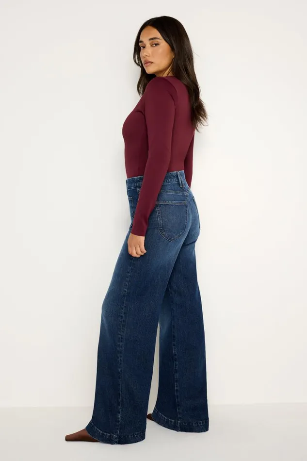 Women GOOD AMERICAN Jeans GOOD WAIST PALAZZOJEANS Indigo759
