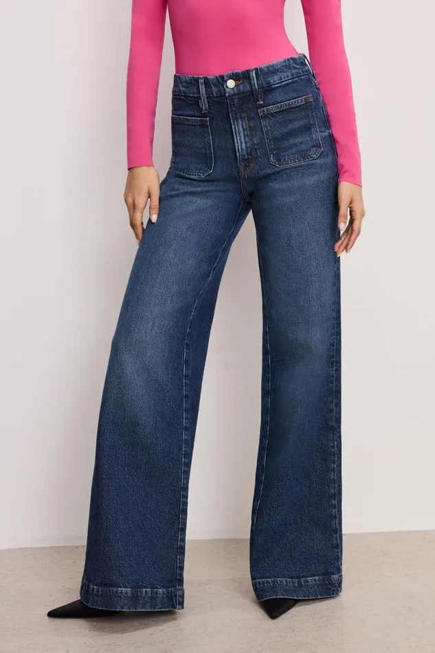 Women GOOD AMERICAN Jeans GOOD WAIST PALAZZOJEANS Indigo759