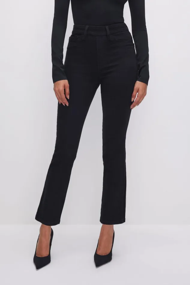 Women GOOD AMERICAN Jeans POWER STRETCH PULLON STRAIGHTJEANS Black001