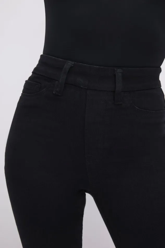 Women GOOD AMERICAN Jeans POWER STRETCH PULLON STRAIGHTJEANS Black001