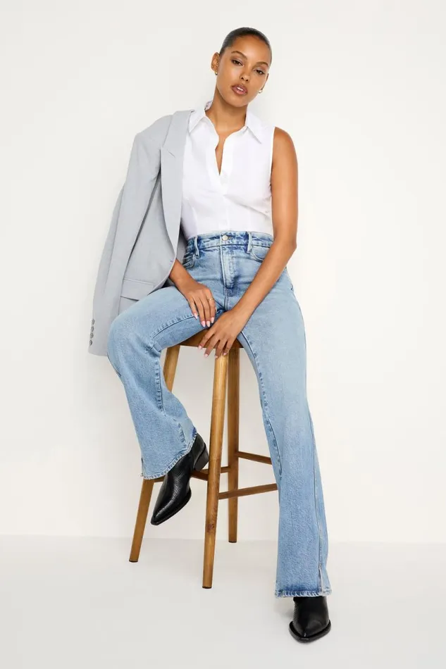 Women GOOD AMERICAN Jeans SOFTTECH GOOD CURVE BOOTCUTJEANS Indigo711