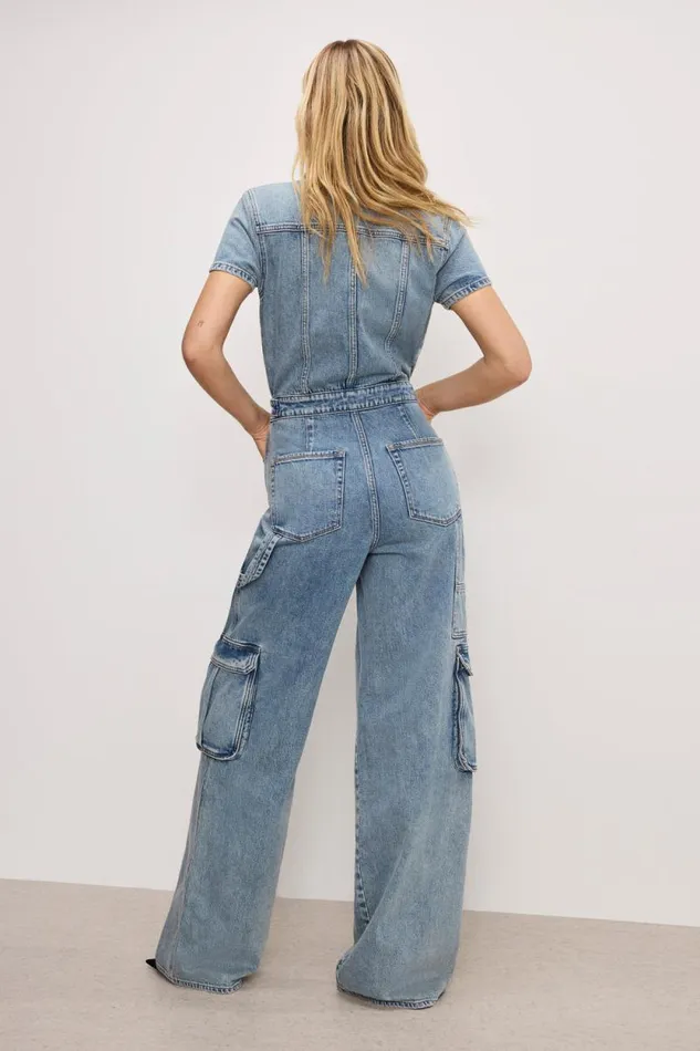 Women GOOD AMERICAN Jumpsuits FIT FOR SUCCESS CARGOJUMPSUIT Indigo762 Women GOOD AMERICAN Jumpsuits FIT FOR SUCCESS CARGOJUMPSUIT Indigo762
